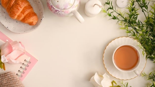 tea set on table with treats