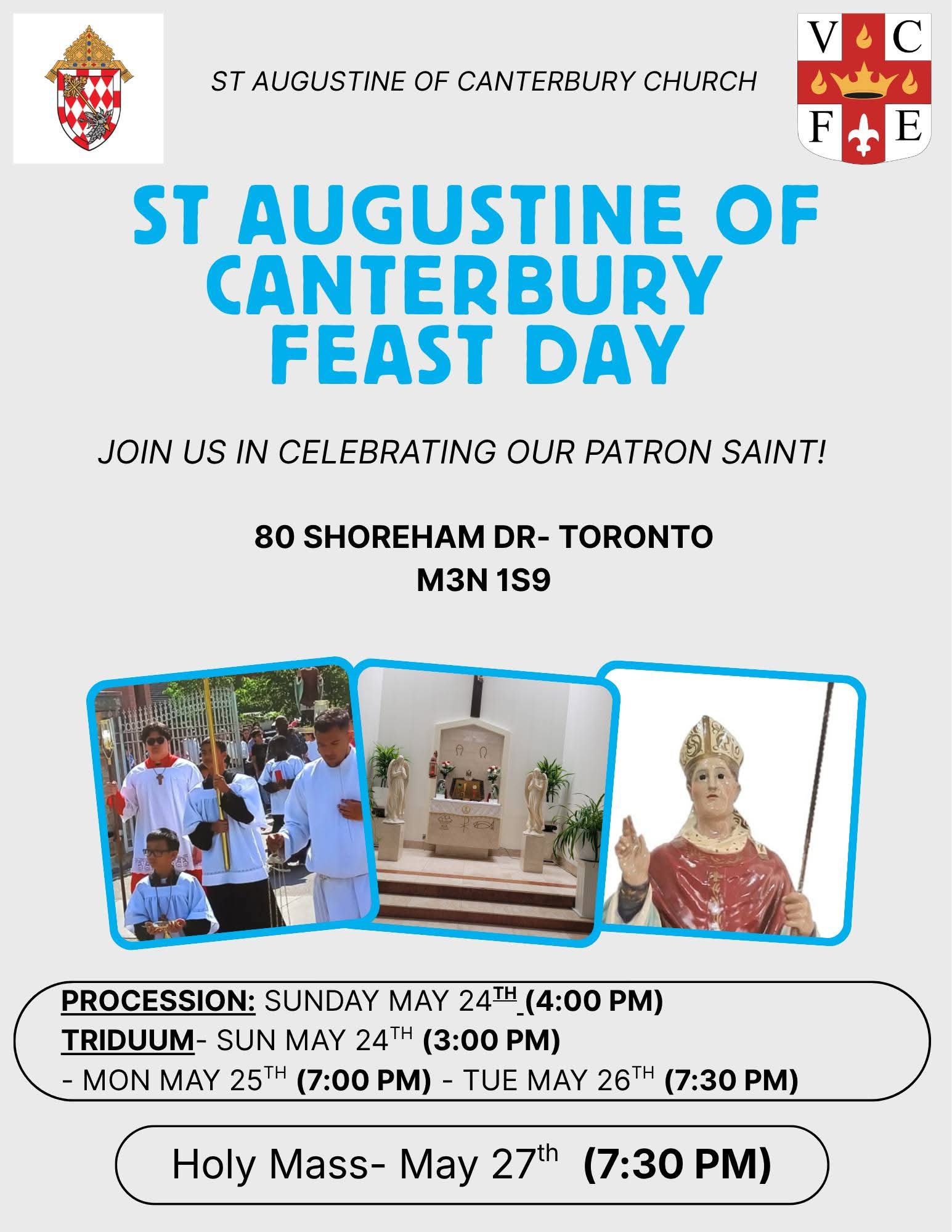 Feast of St Augustine 2026