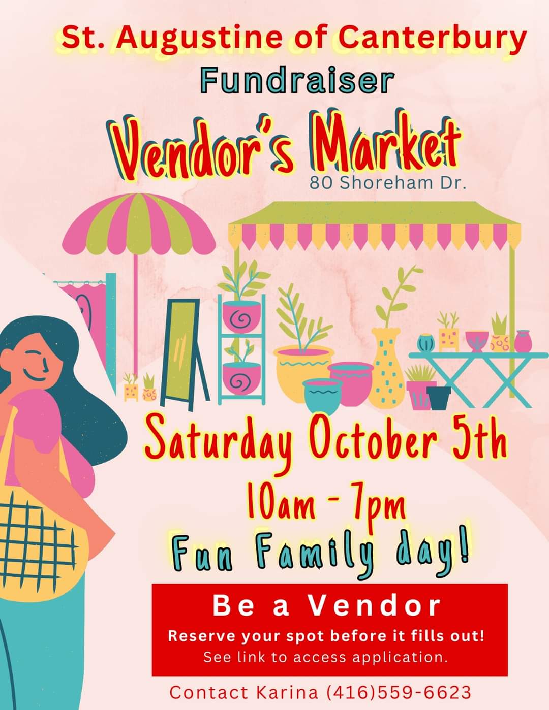 poster for vendor's market oct 5 2024