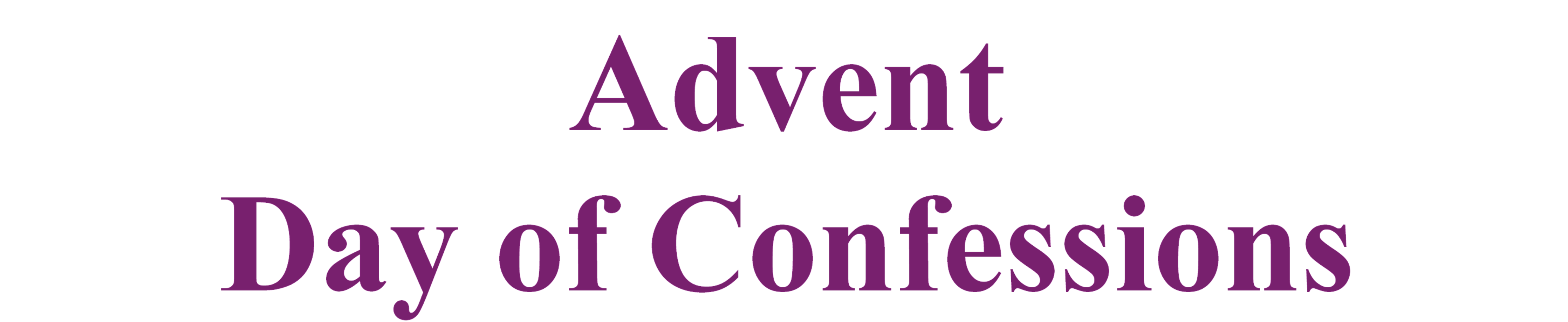 advent day of confessions banner for slide